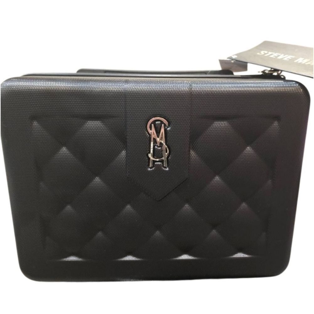 Steve Madden Celeste Collection Hard Side Travel Cosmetic Case- Black - Picture 2 of 7